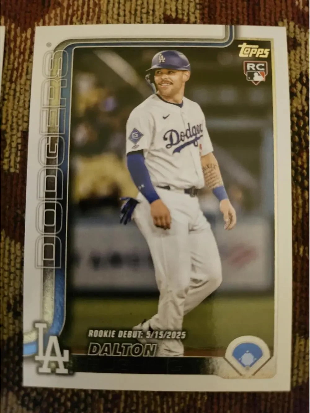 2025 Topps Update - Dalton Rushing (RC #US256 - Dodgers - RAW Mint - Picture 1 of 2